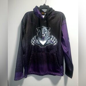 Purple and Black Graphic Hoodie